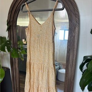 Yellow Floral Flowy Dress